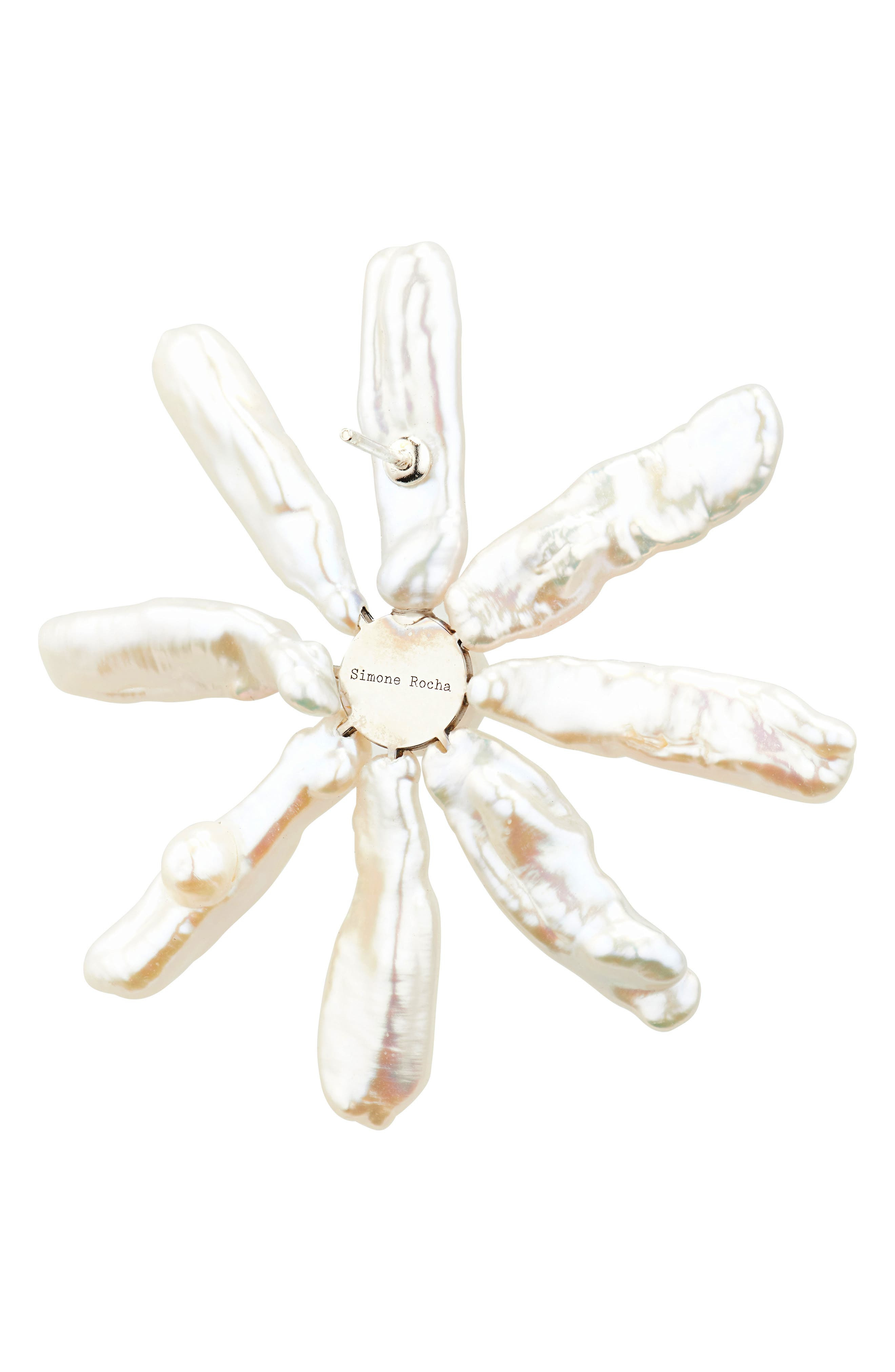 Simone Rocha Blooming Flower Baroque Pearl Earrings at Nordstrom - 2