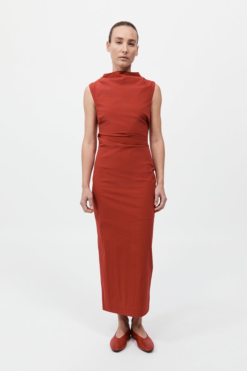 Soft Sculptural Dress - Rosso - 2