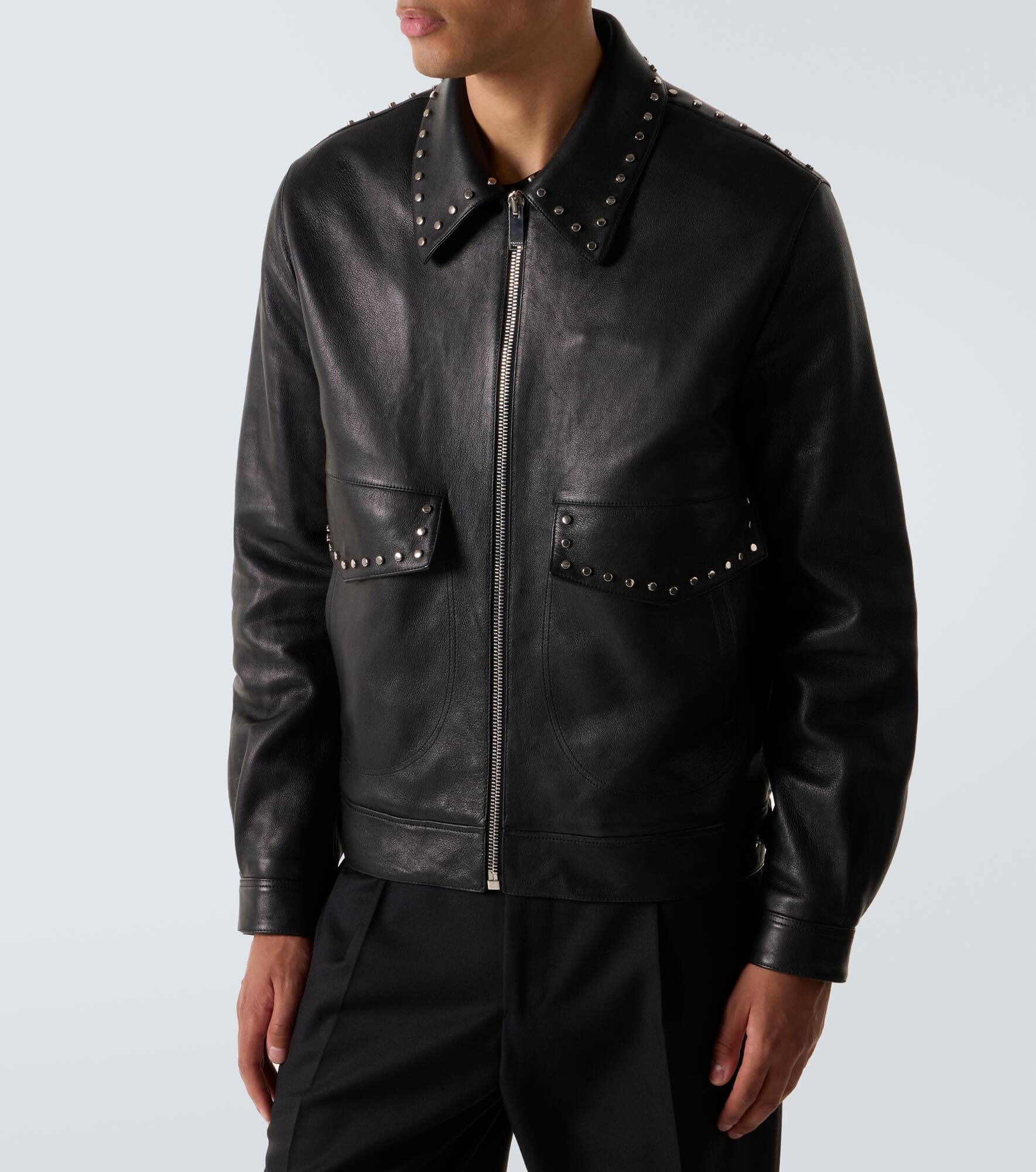 Studded leather jacket - 3