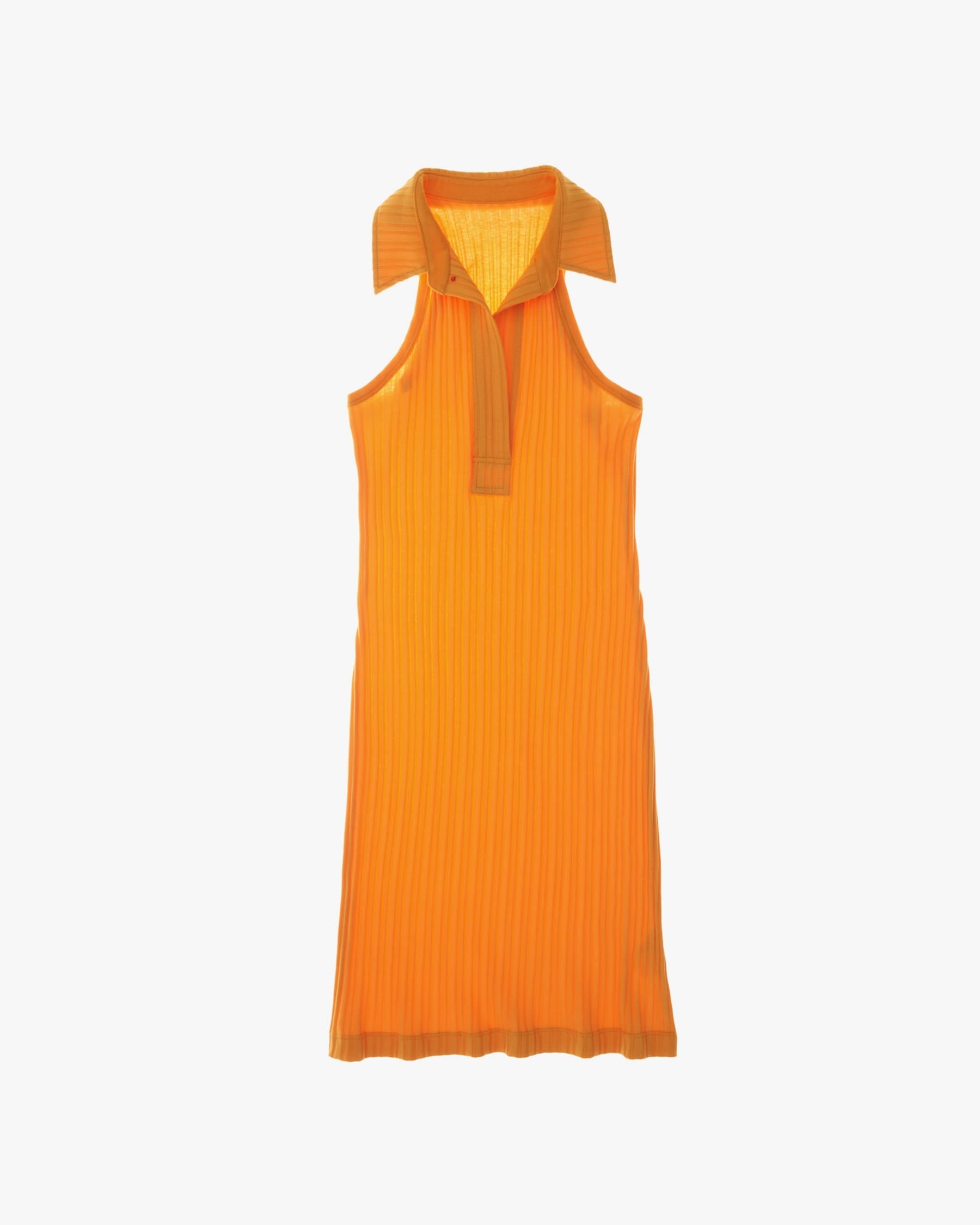 RIBBED POLO TANK DRESS - 1