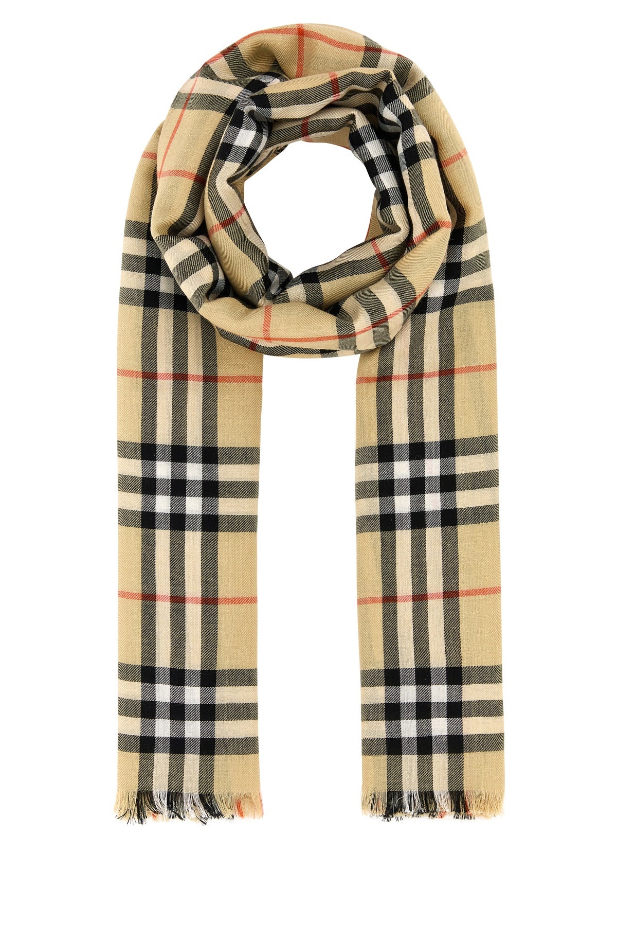 Embroidered cashmere blend scarf - 1