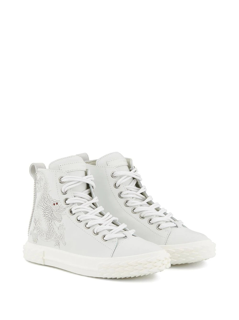 Giuseppe Zanotti crystal-embellished high-top sneakers outlook