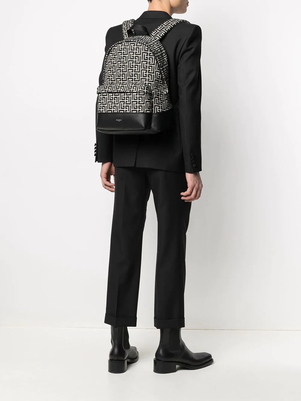 City monogram-woven backpack - 2