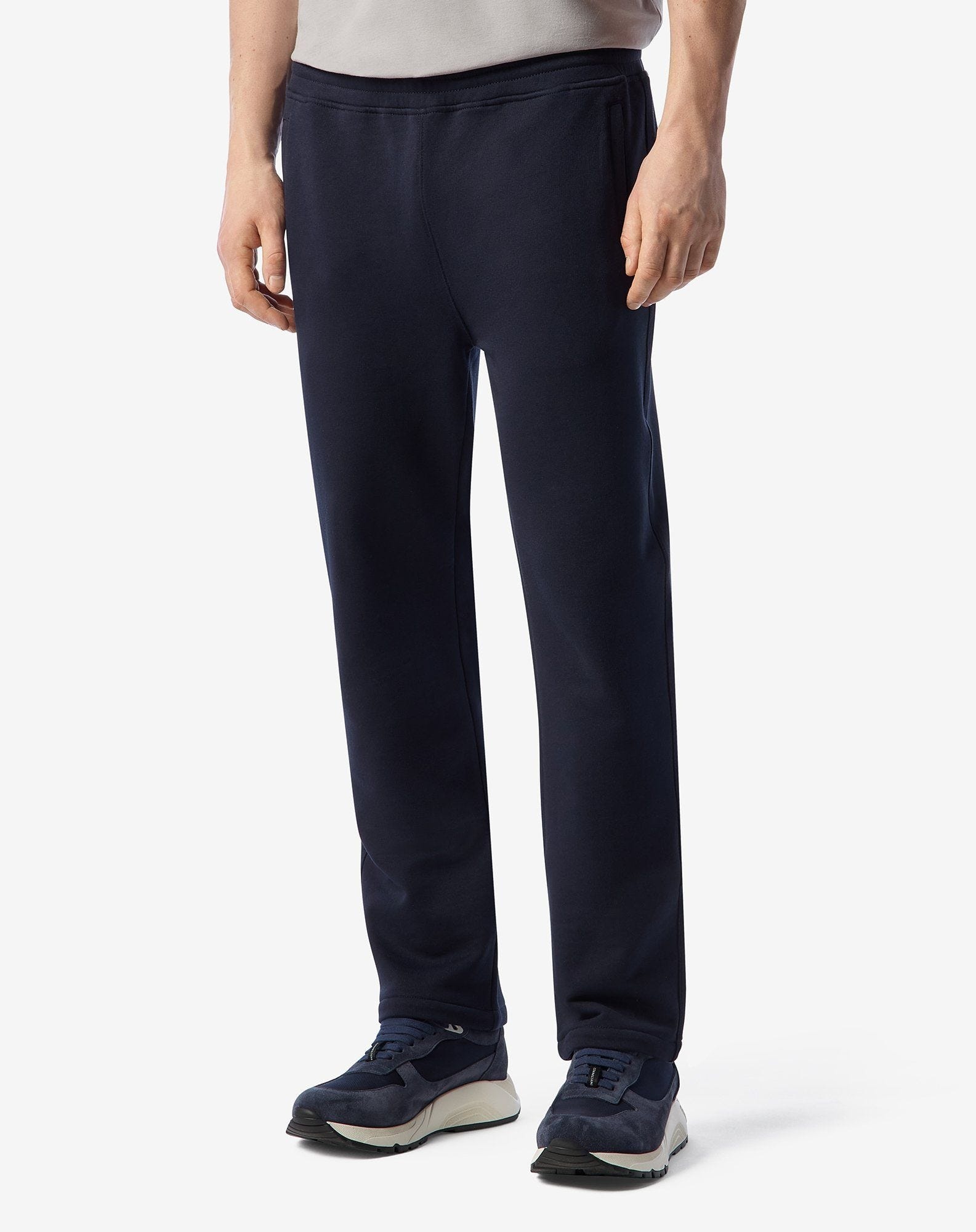 Navy blue fleece joggers - 3