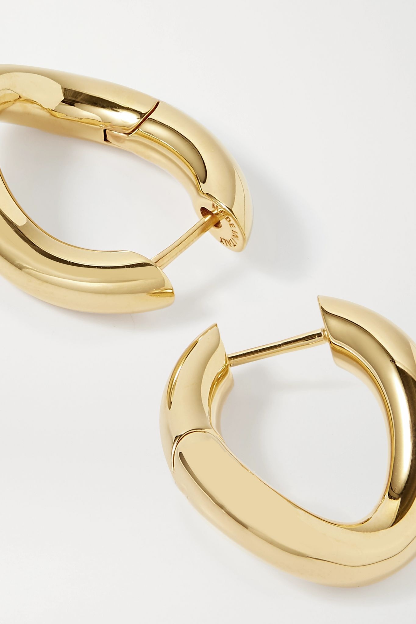 Loop gold-tone hoop earrings - 3