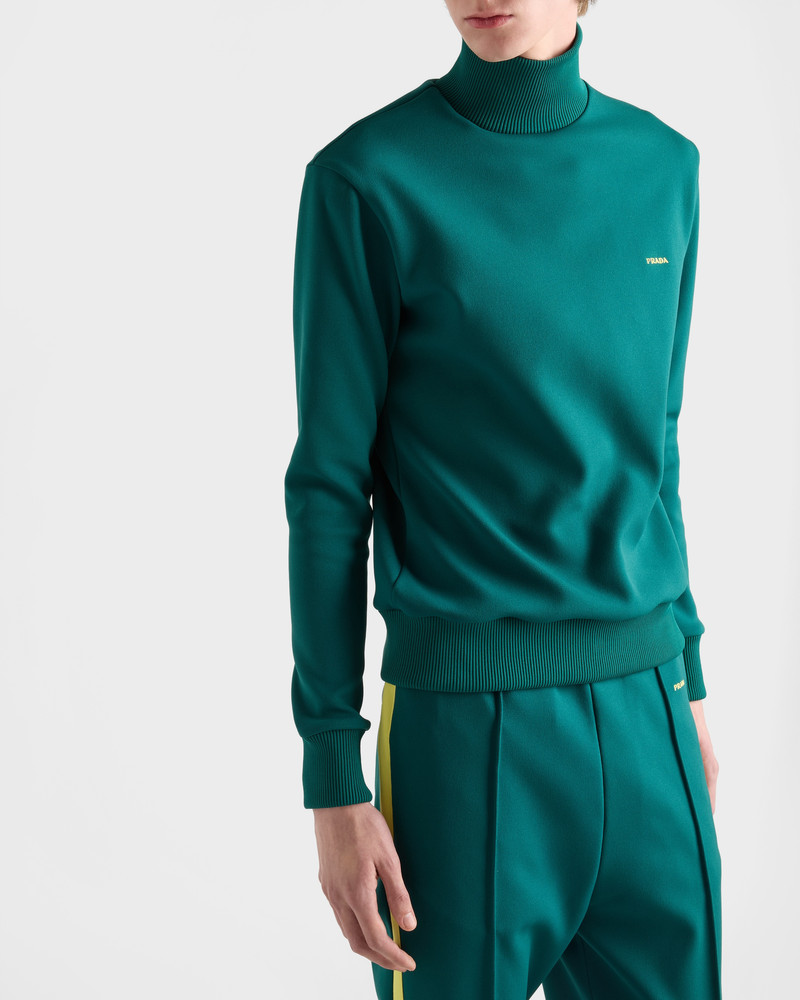 Technical fabric turtleneck sweatshirt 4