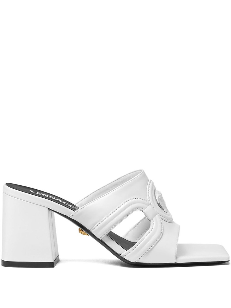 VERSACE Leather Mules white outlook