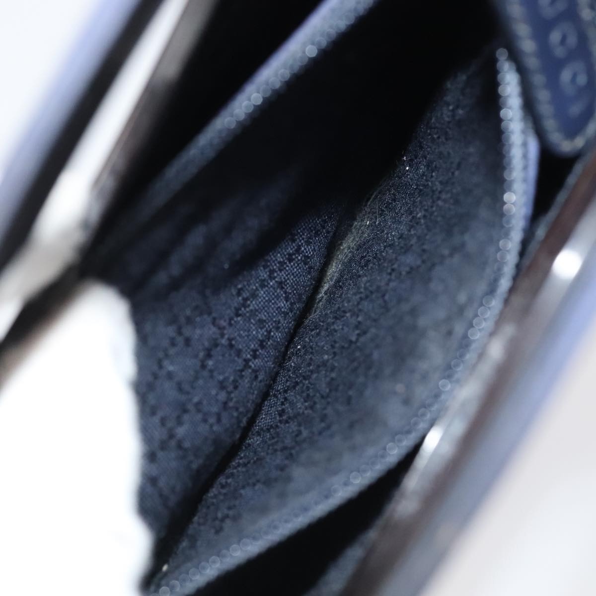 GUCCI Hand Bag Nylon Blue - 11