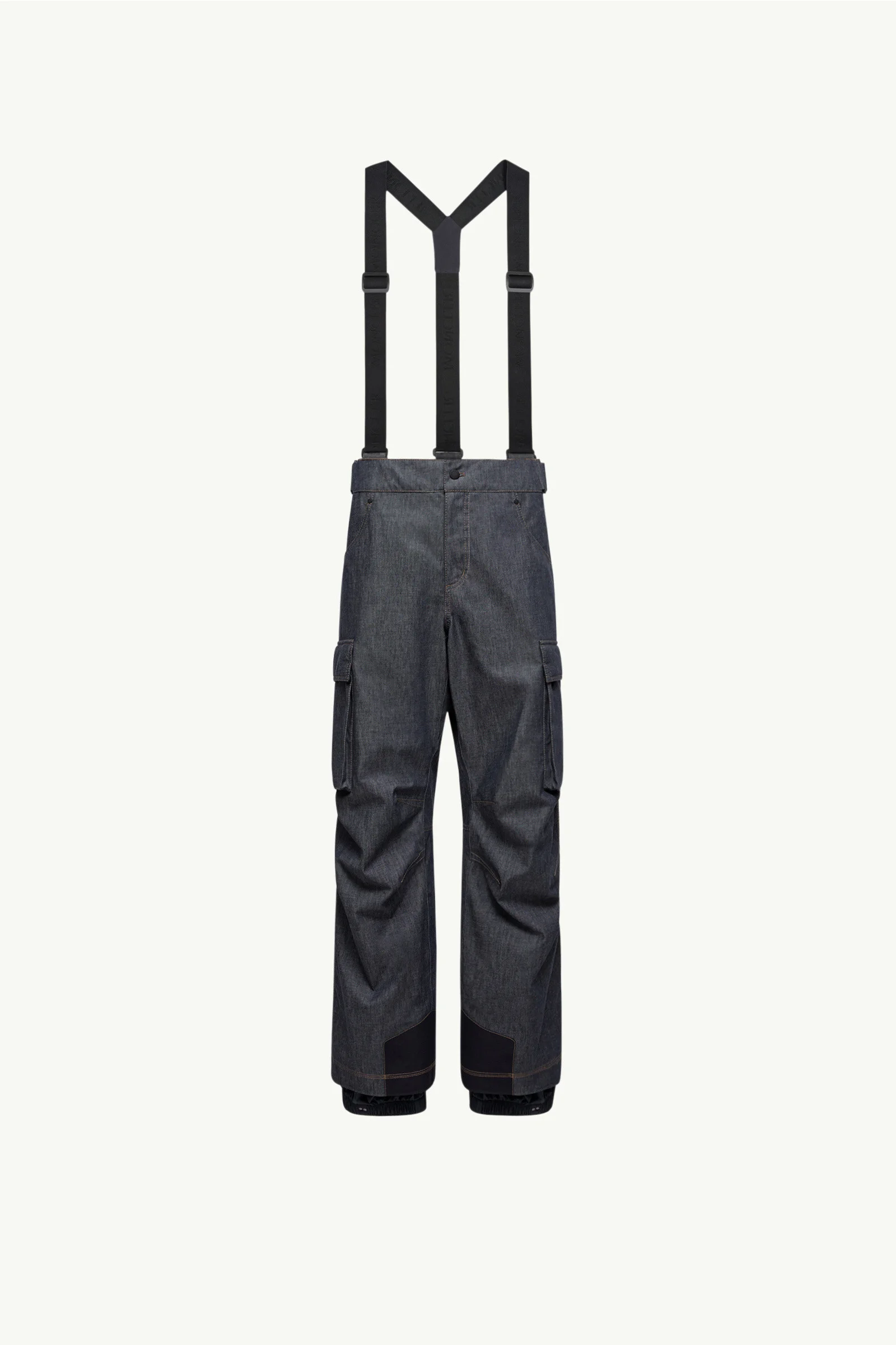 Padded Denim Ski Bib - 1
