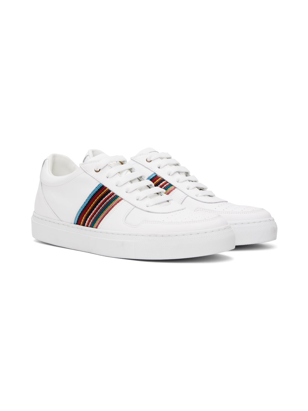 White Leather Fermi Sneakers - 4
