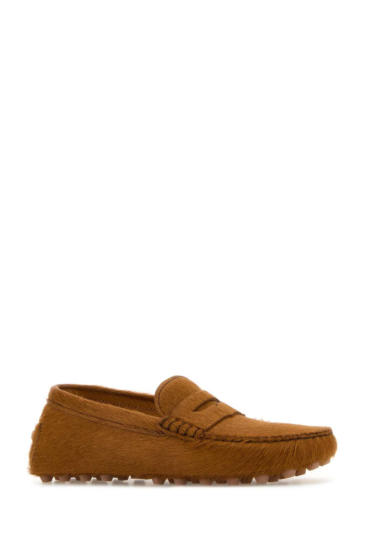 Tod's Women Caramel Calf Hair Loafers - 2