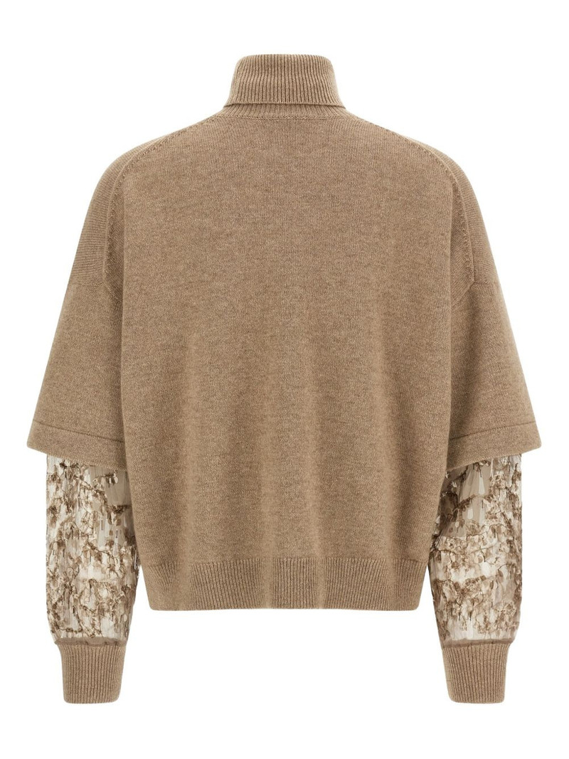 Brunello Cucinelli sequin-embellished high-neck sweater outlook