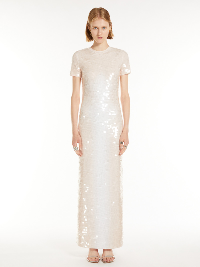 채용정보 긴 sequinned 드레스 3