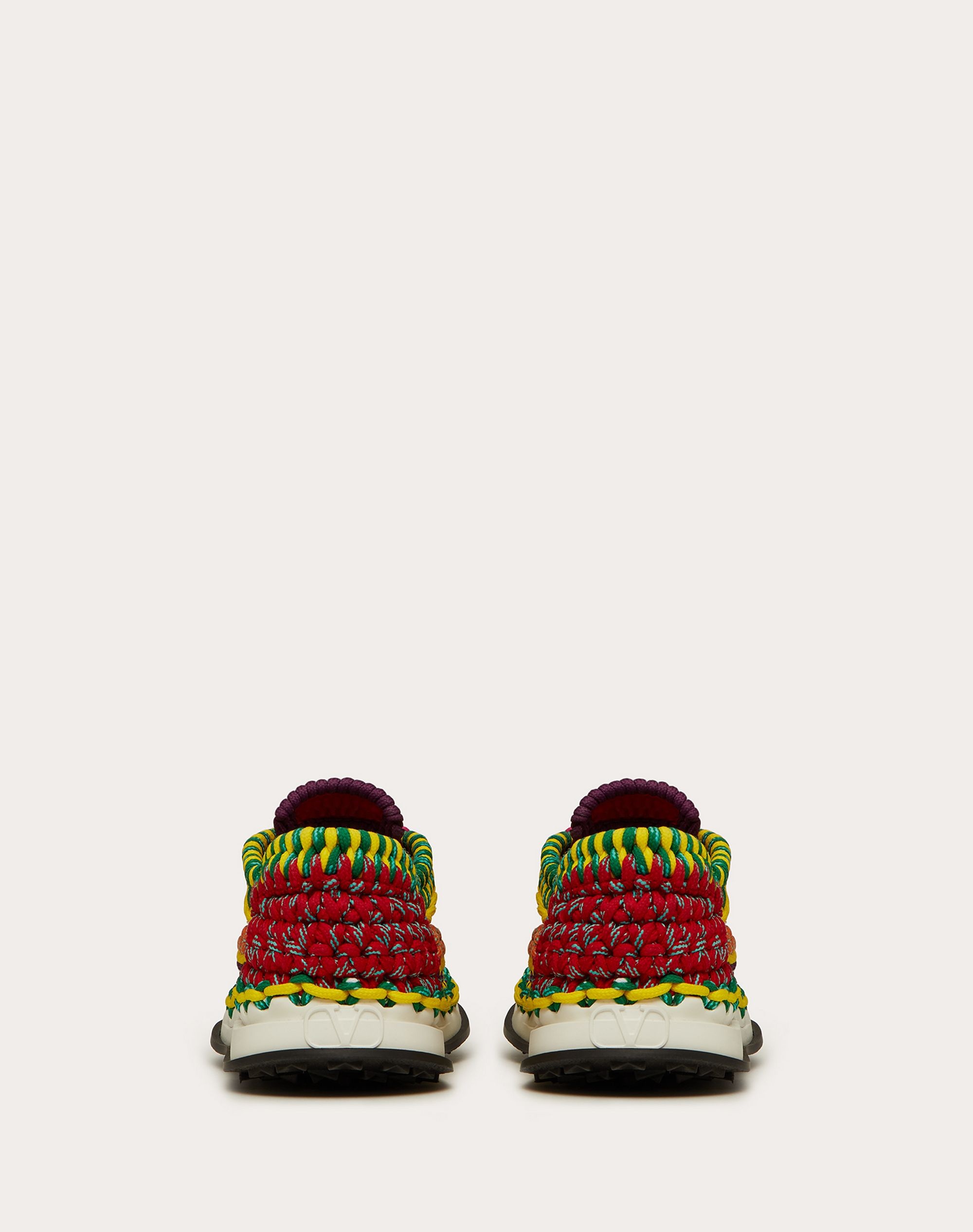 VALENTINO GARAVANI CROCHET SNEAKER IN FABRIC - 3