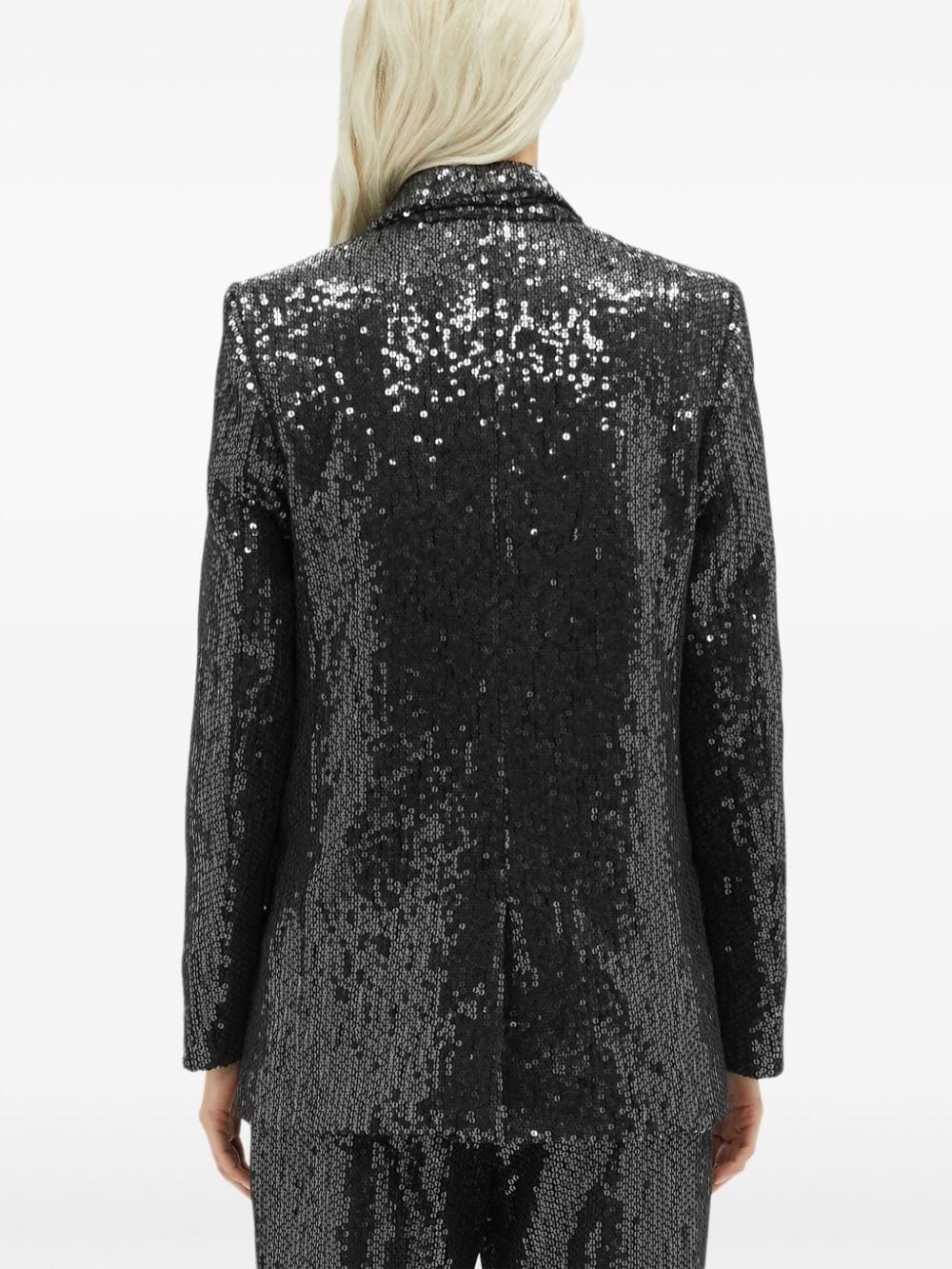 sequin-embellished single-breasted blazer - 4