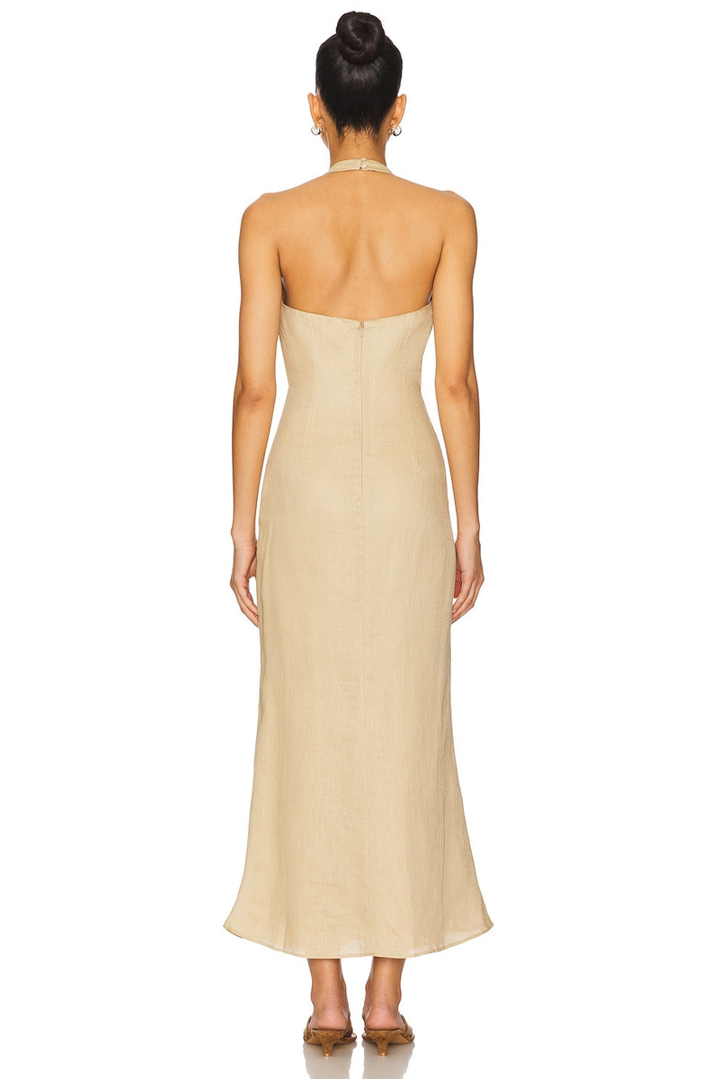 BARDOT x REVOLVE Paola Halter Linen Midi Dress outlook
