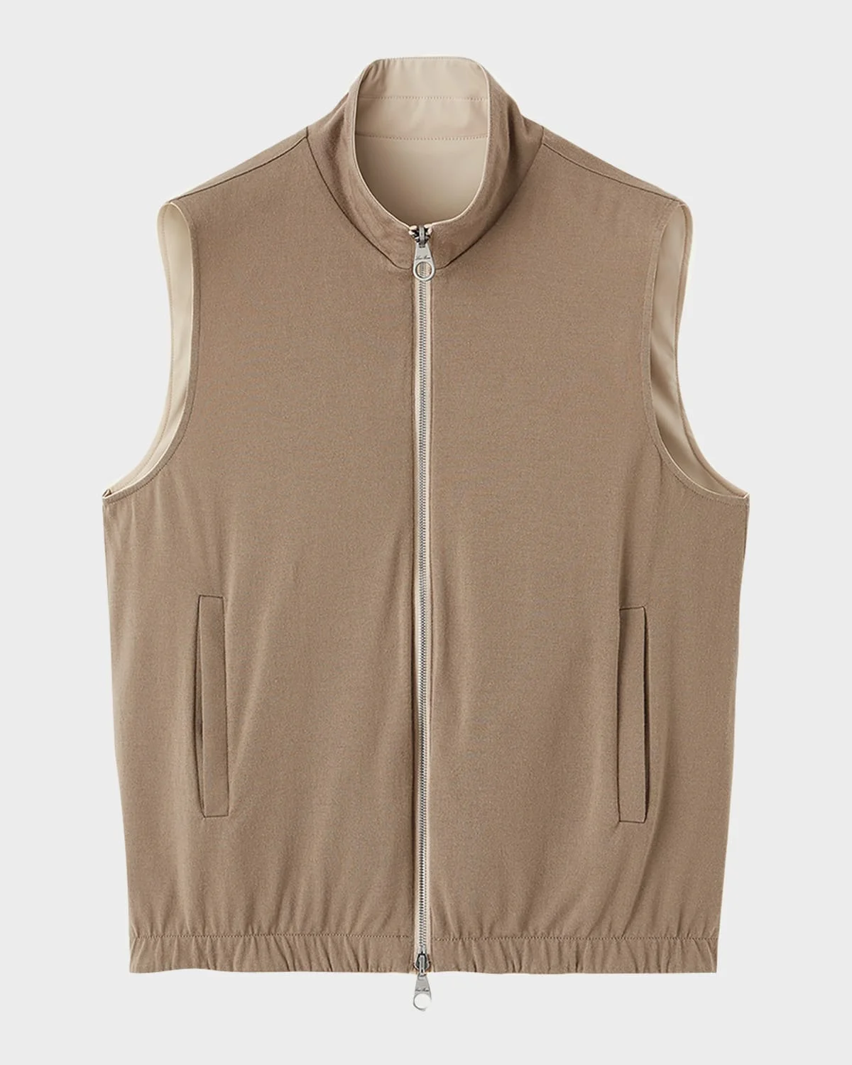 Men & apos;s Microfiber/Wool Reversible Zip Vest - 1