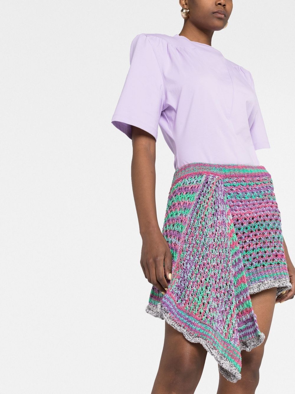 woven asymmetric miniskirt - 5