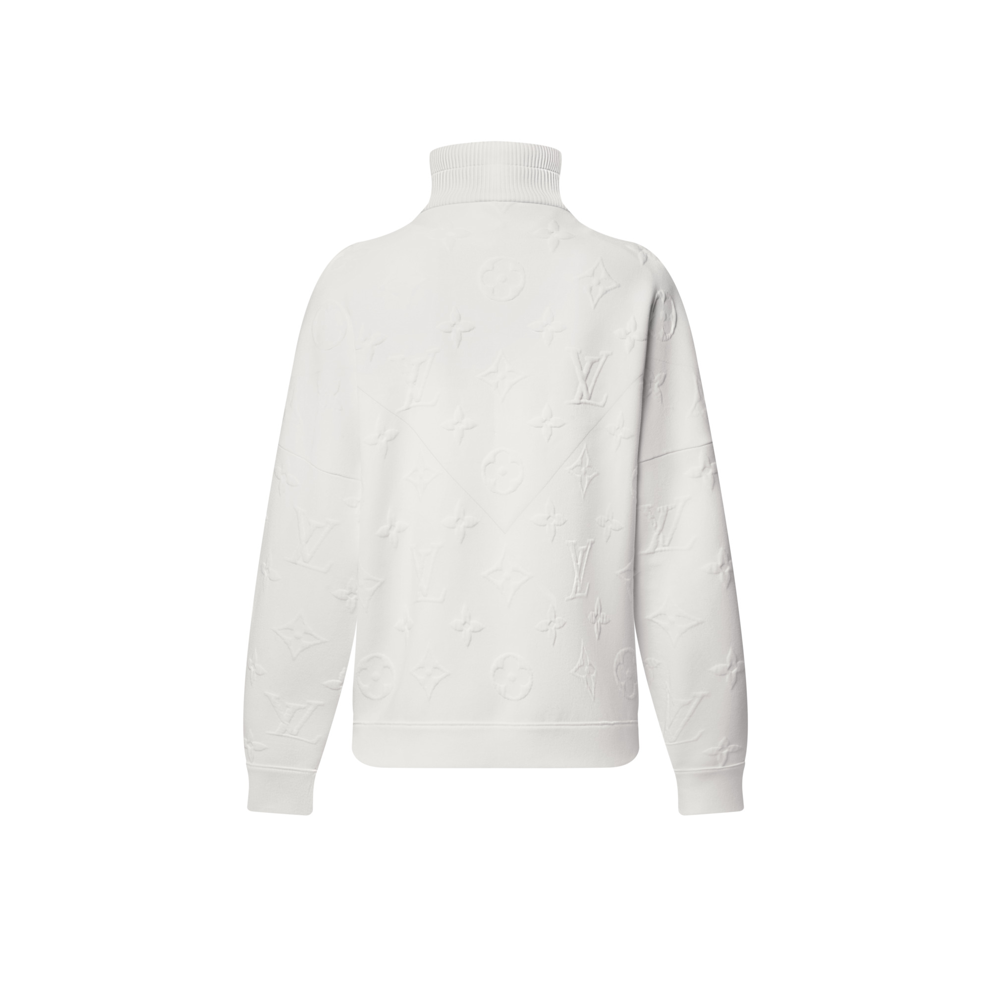 3D Monogram Ribbed Neck Sweater - 3