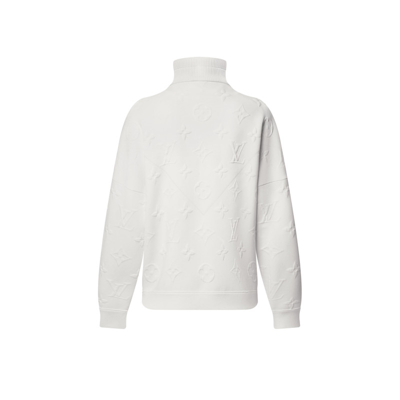3D Monogram Ribbed Neck Sweater 3