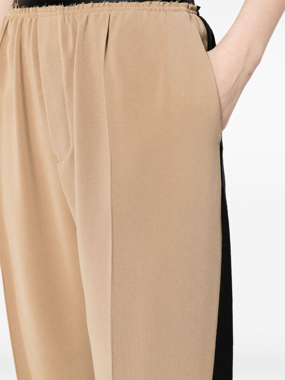 panelled elastic-waist trousers - 5