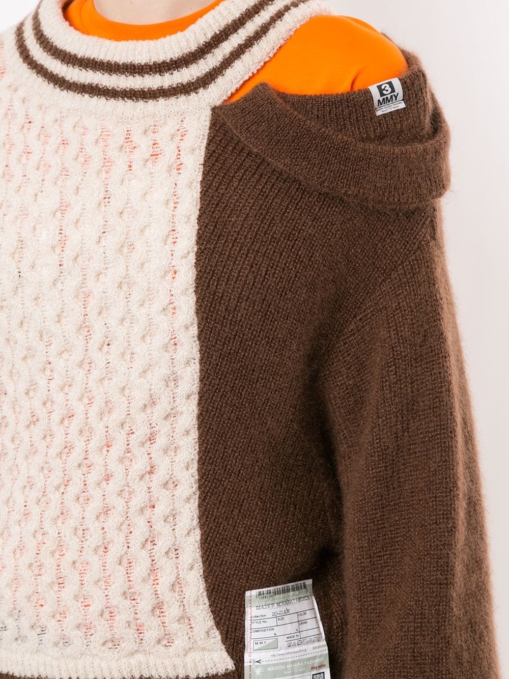 contrast-panel knit jumper - 5