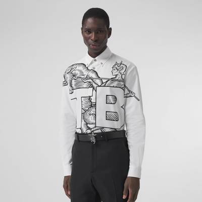 Burberry Mythical Alphabet Monogram Motif Cotton Shirt outlook