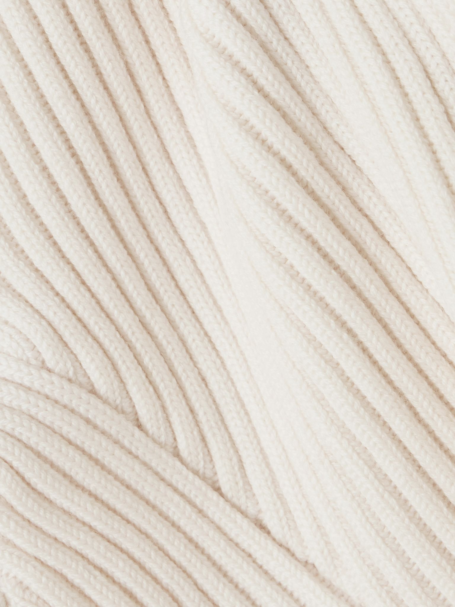 Paneled ribbed wool-blend bustier top White - 4