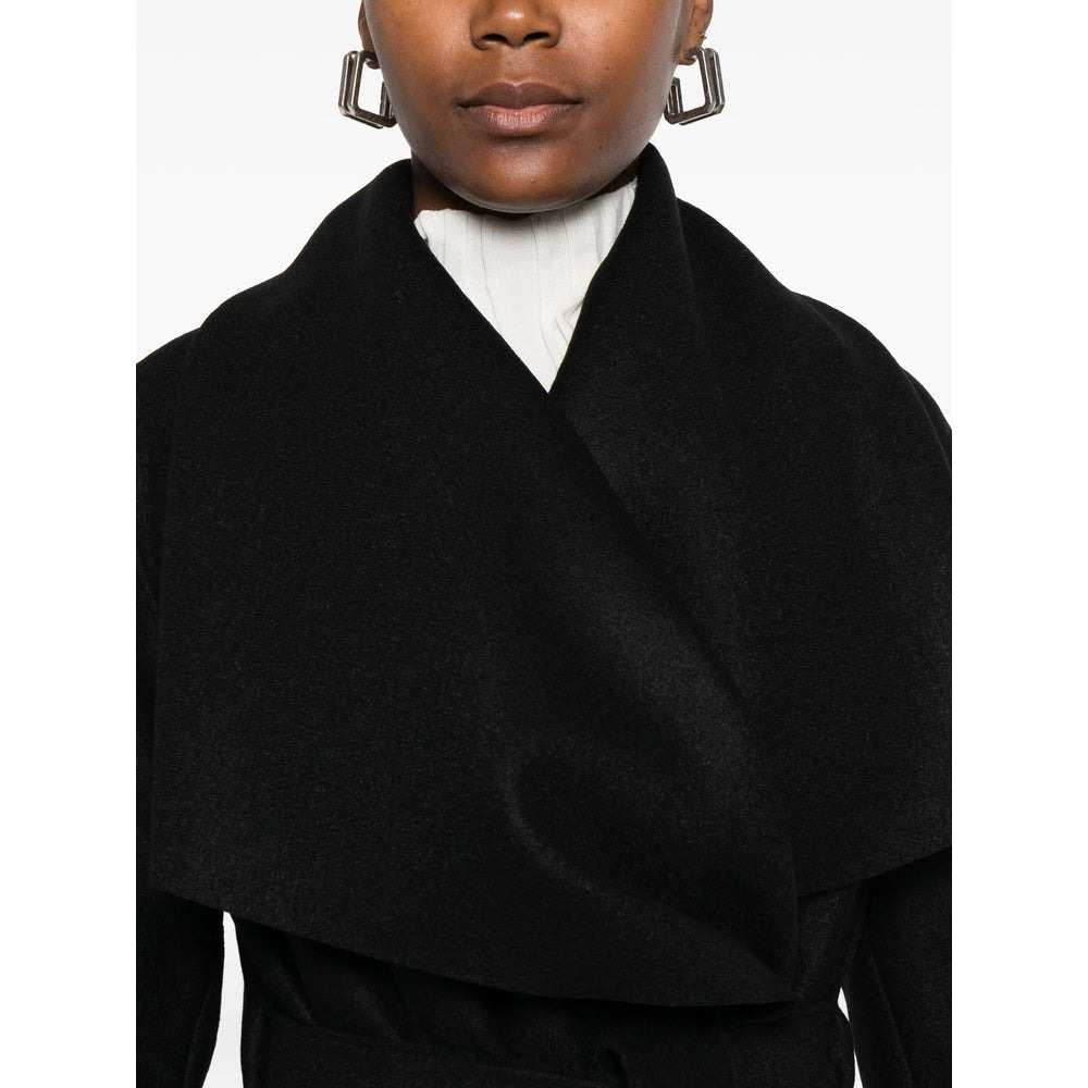 Harris Wharf London Black Coats - Single Breasted Coats Women - 5