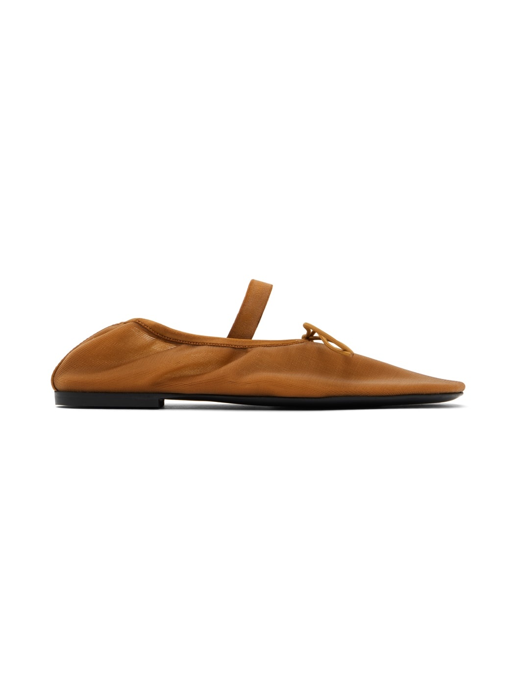 Brown Glove Mary Jane Ballerina Flats - 1