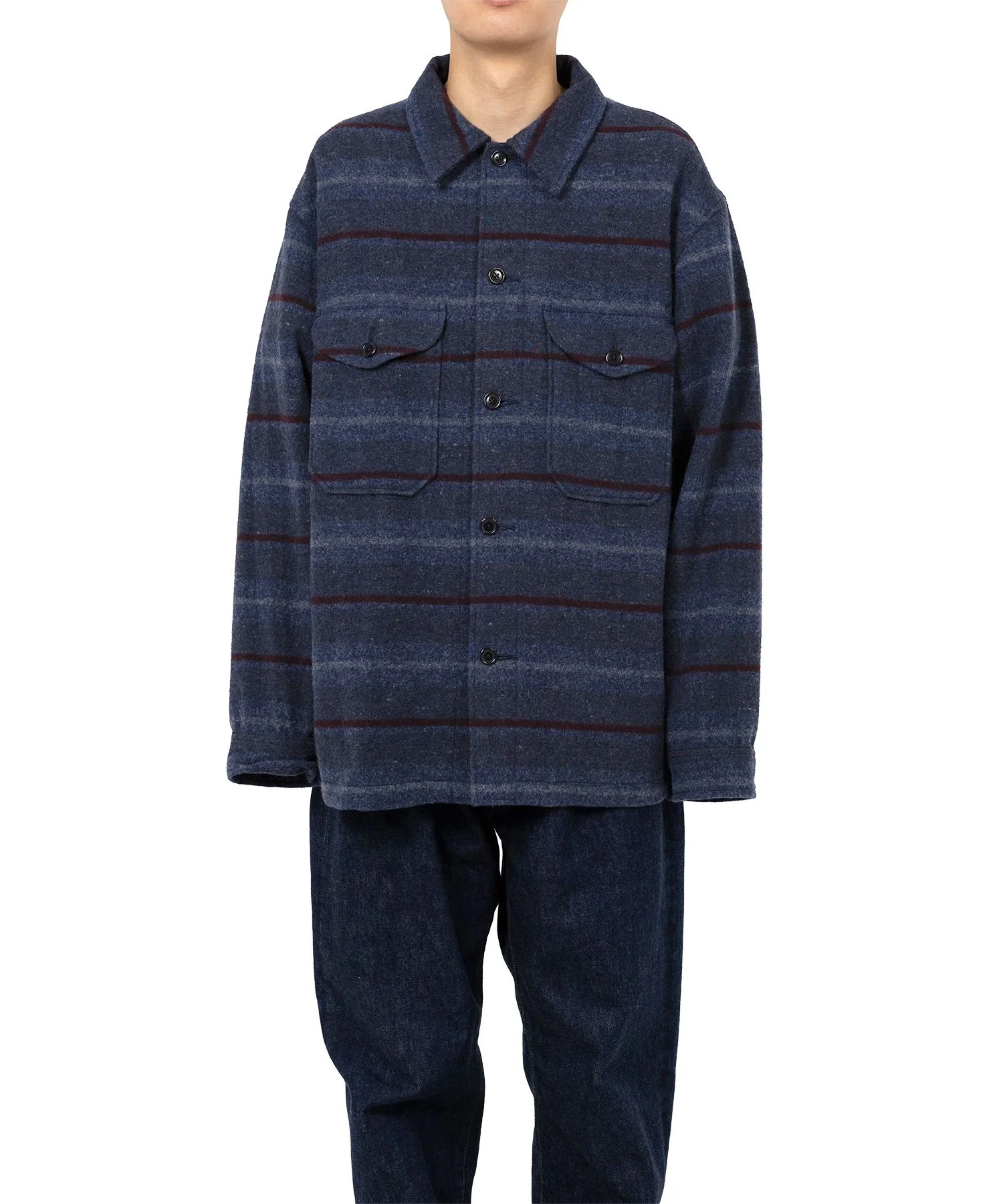 "MASSES x MMY" Wool Blanket Shirt - 1