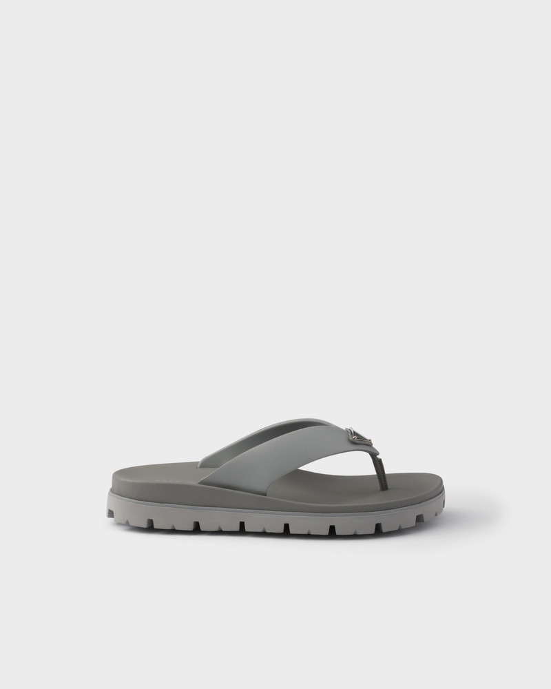 Prada Rubber thong sandals outlook