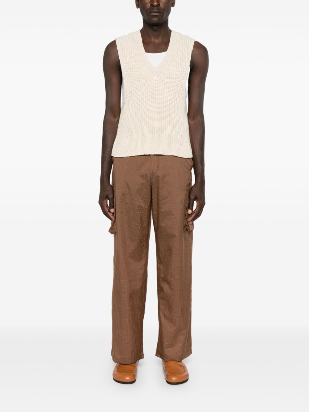 ripstop straight cargo trousers - 2