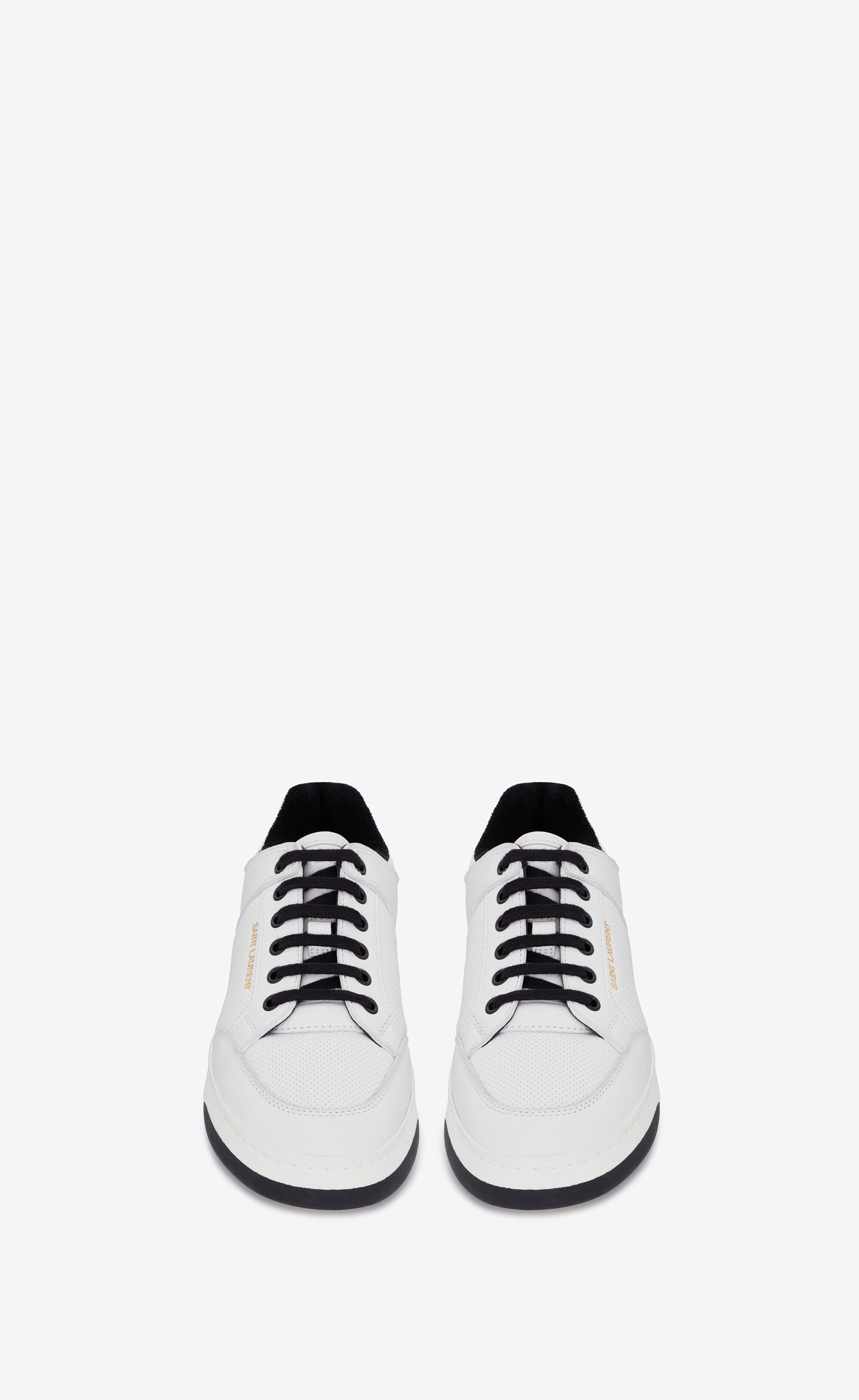 sl/61 low-top sneakers in grained leather - 2