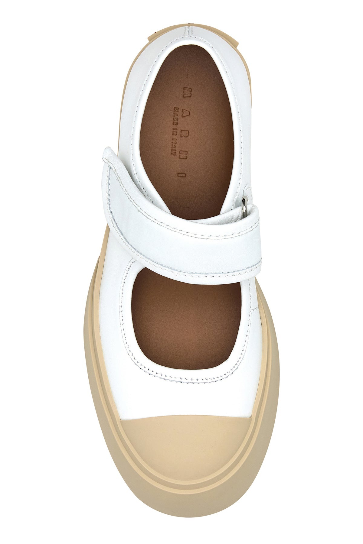 White leather Mary Jane sneakers - 4