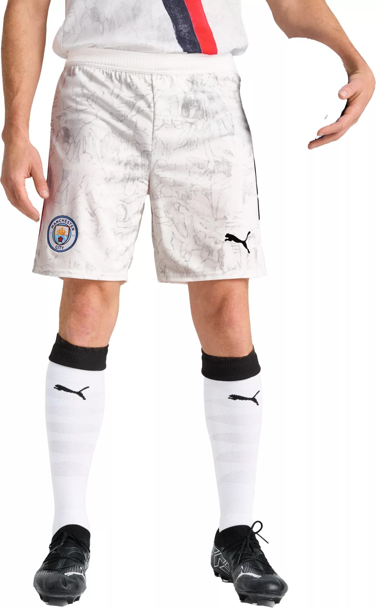 PUMA Men's Manchester City Kid Super White Shorts - 1