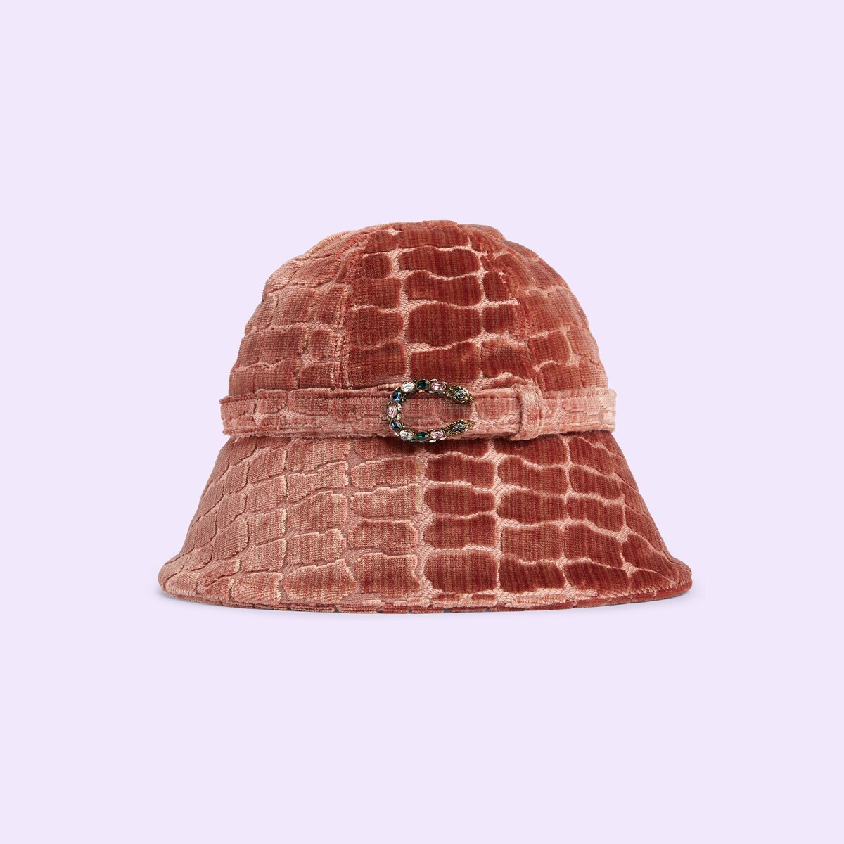 Velvet bucket hat with tiger head - 2