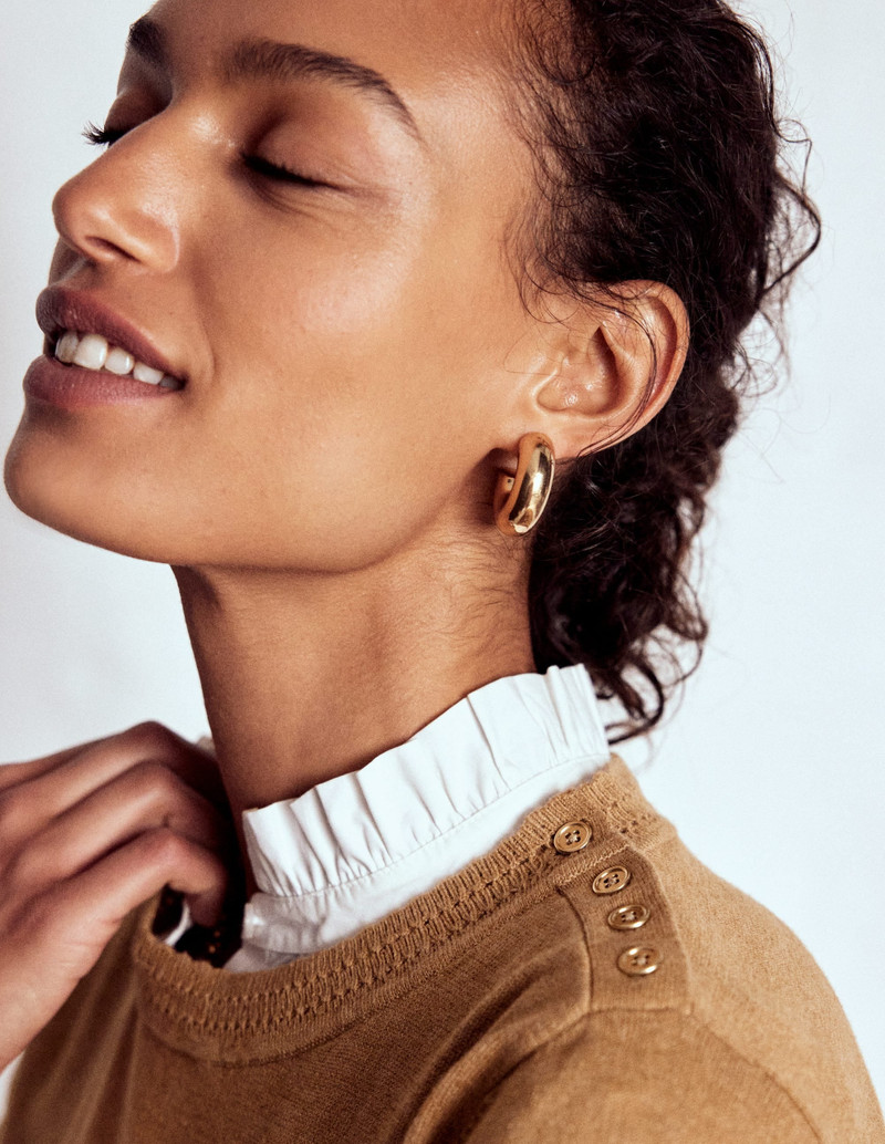 Briony Stitch Sweater-Camel Melange 3