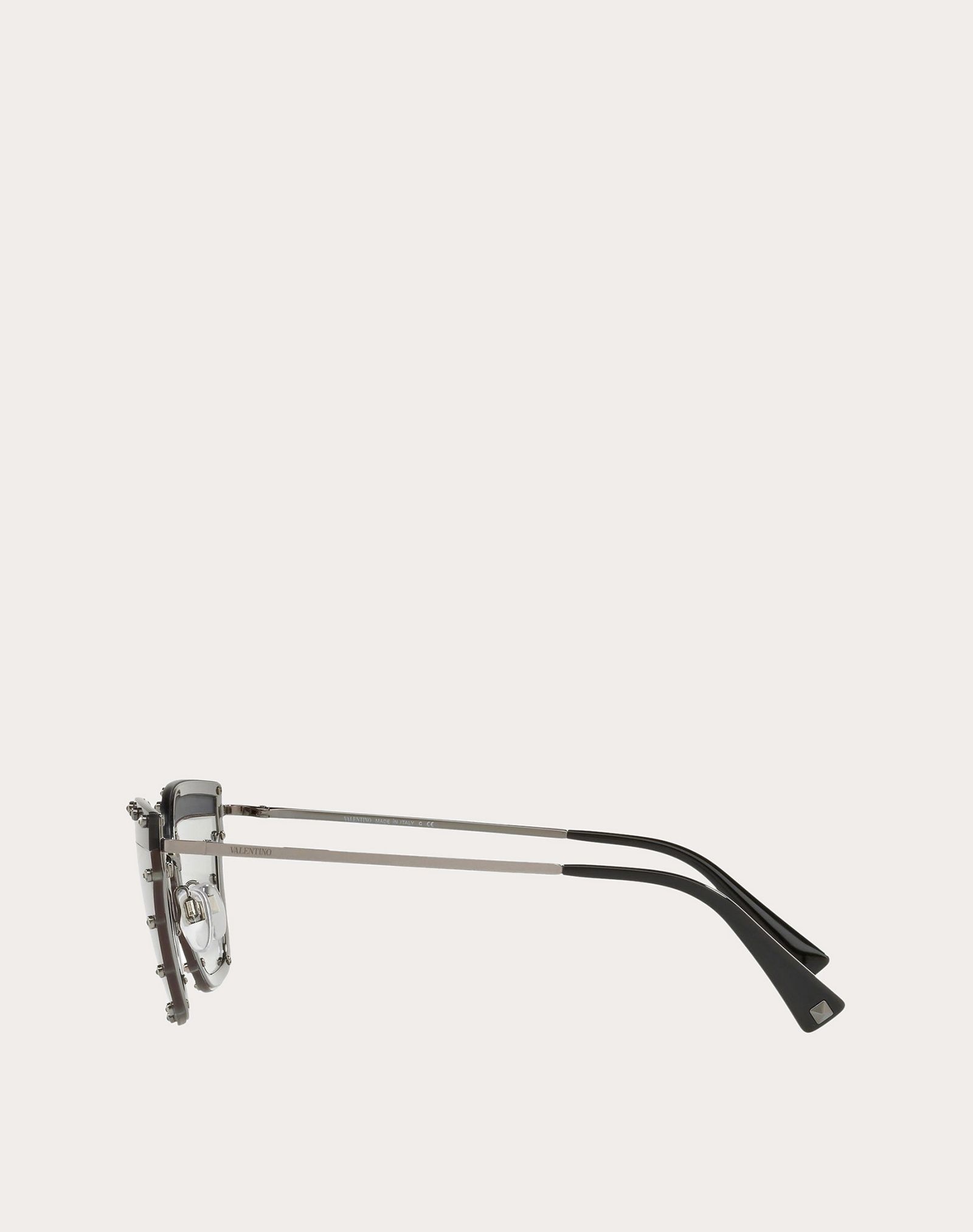 CRYSTAL STUDDED CAT-EYE METAL SUNGLASSES - 3