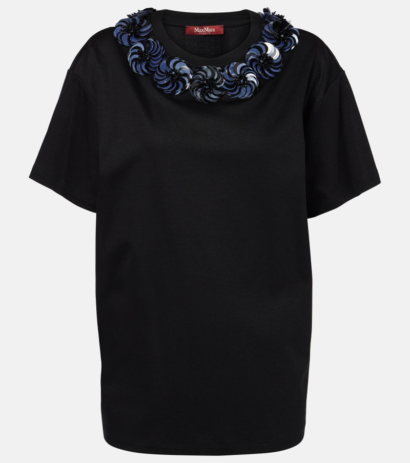 Gennaio embellished jersey top - 1