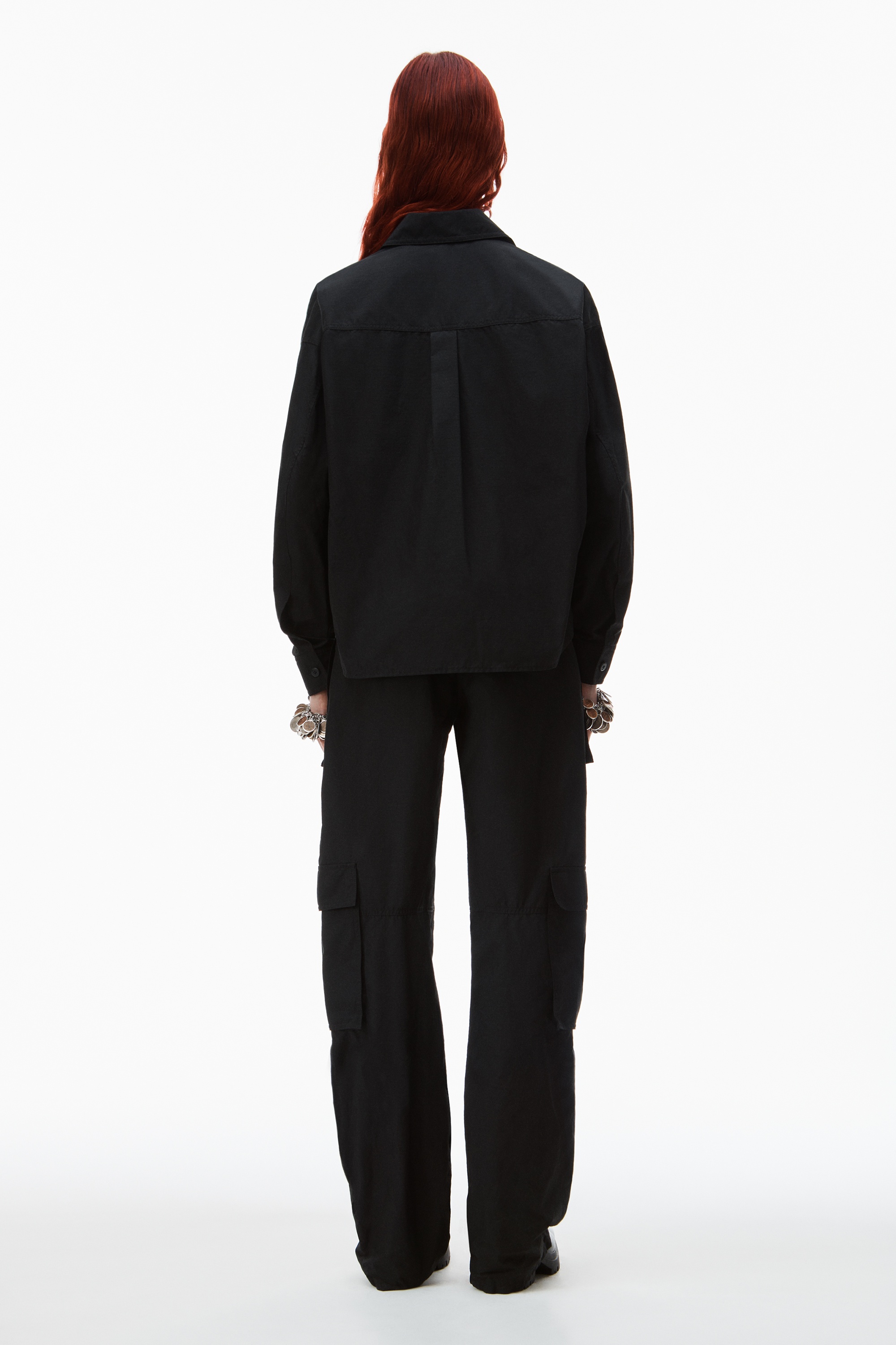 オーバーシルエット【alexanderwang】button up cargo jumpsuit Alexander Wang button-up Ripstop Cargo Jumpsuit | Black