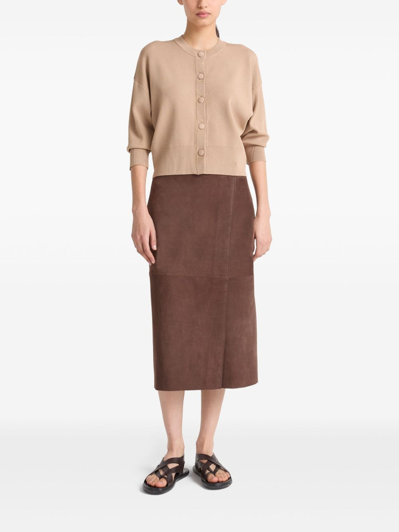 Yves Salomon suede midi skirt outlook