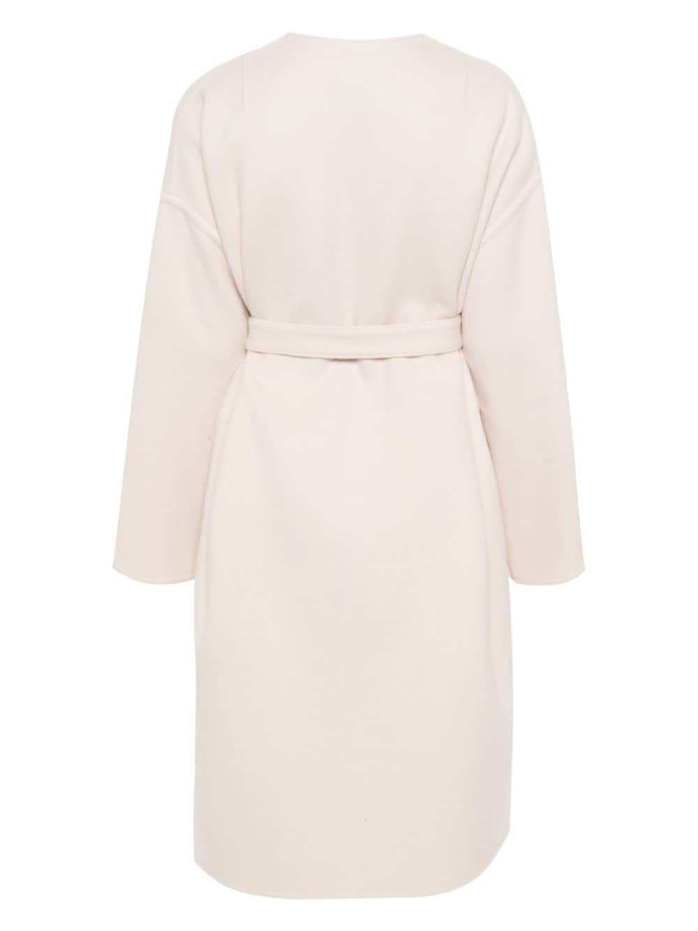belted felted coat - 2