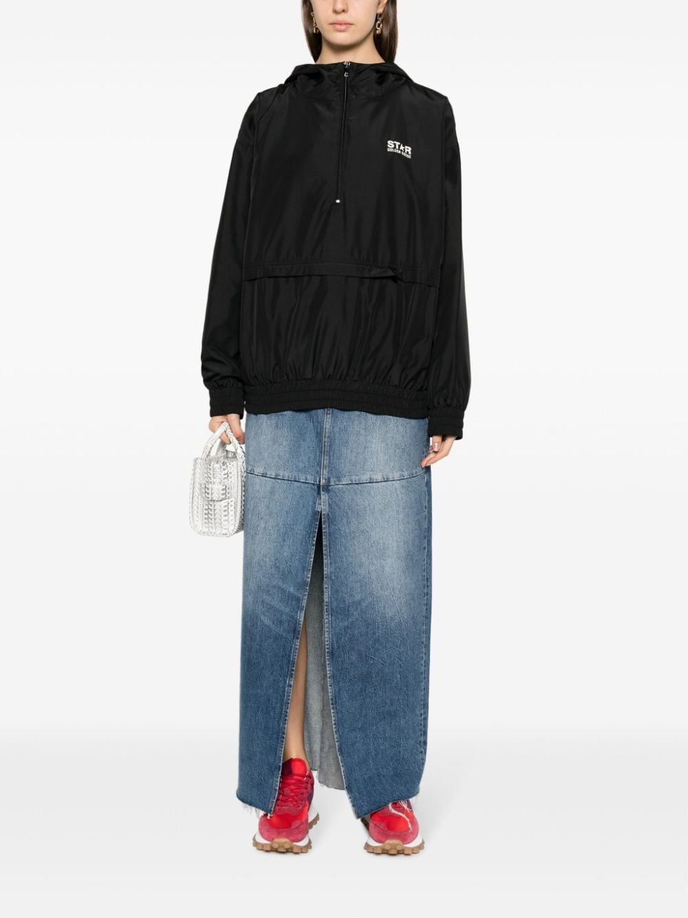 logo-print hooded jacket - 3