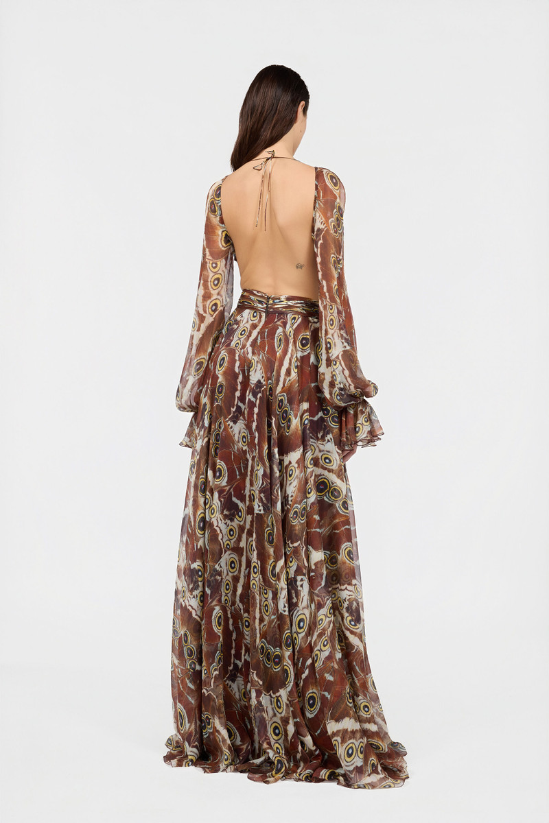 Night Butterfly Print Maxi Dress 4