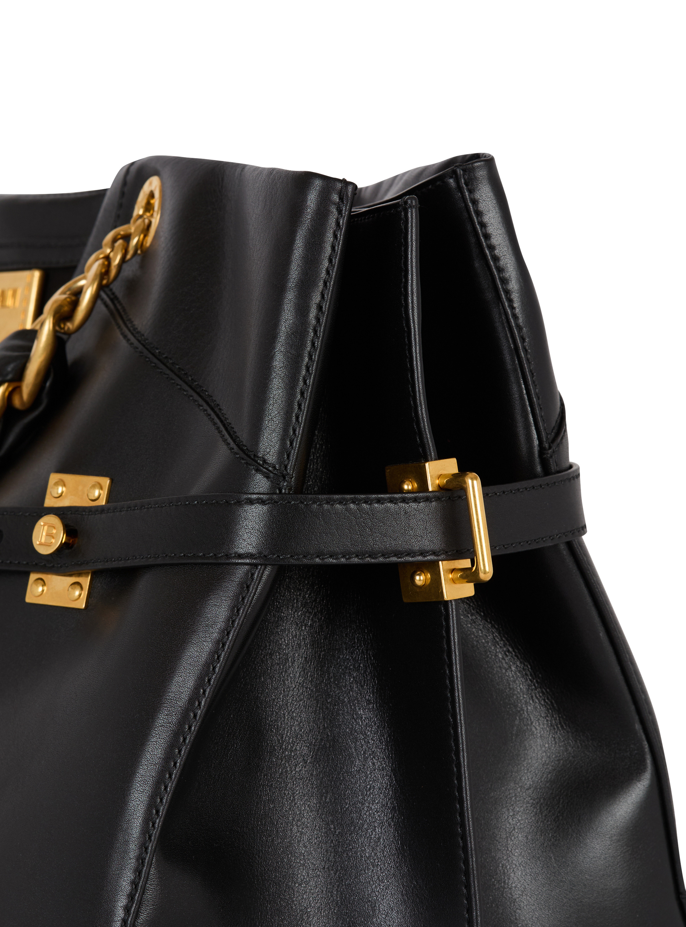 Crewneck calfskin tote bag - 5