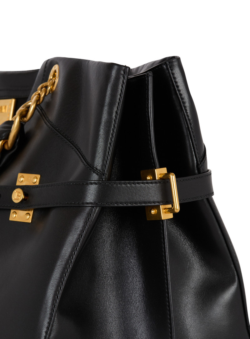 Crewneck calfskin tote bag 5