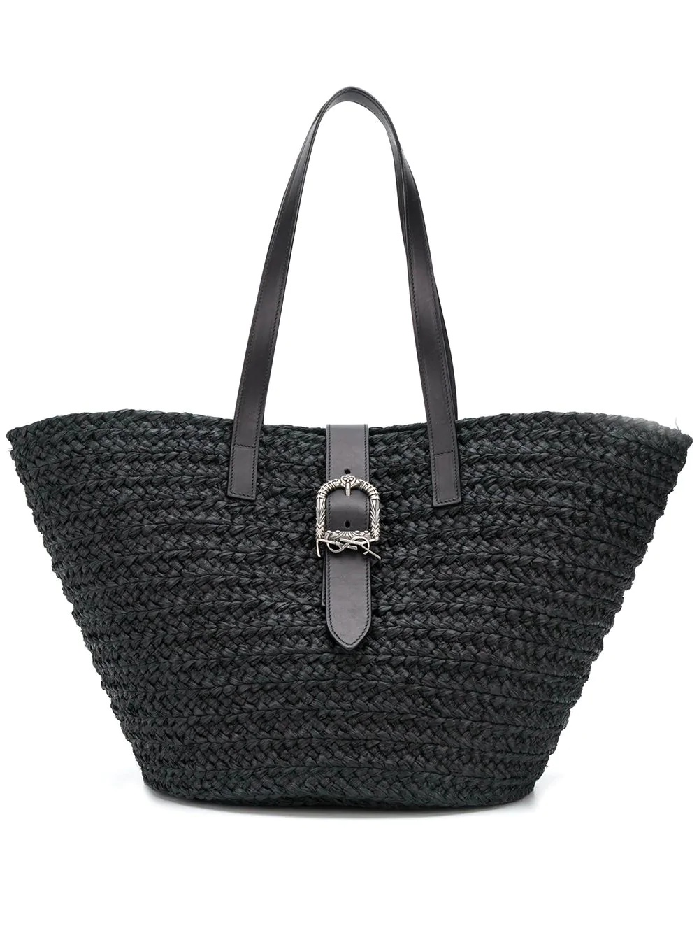 medium Panier raffia tote bag - 1