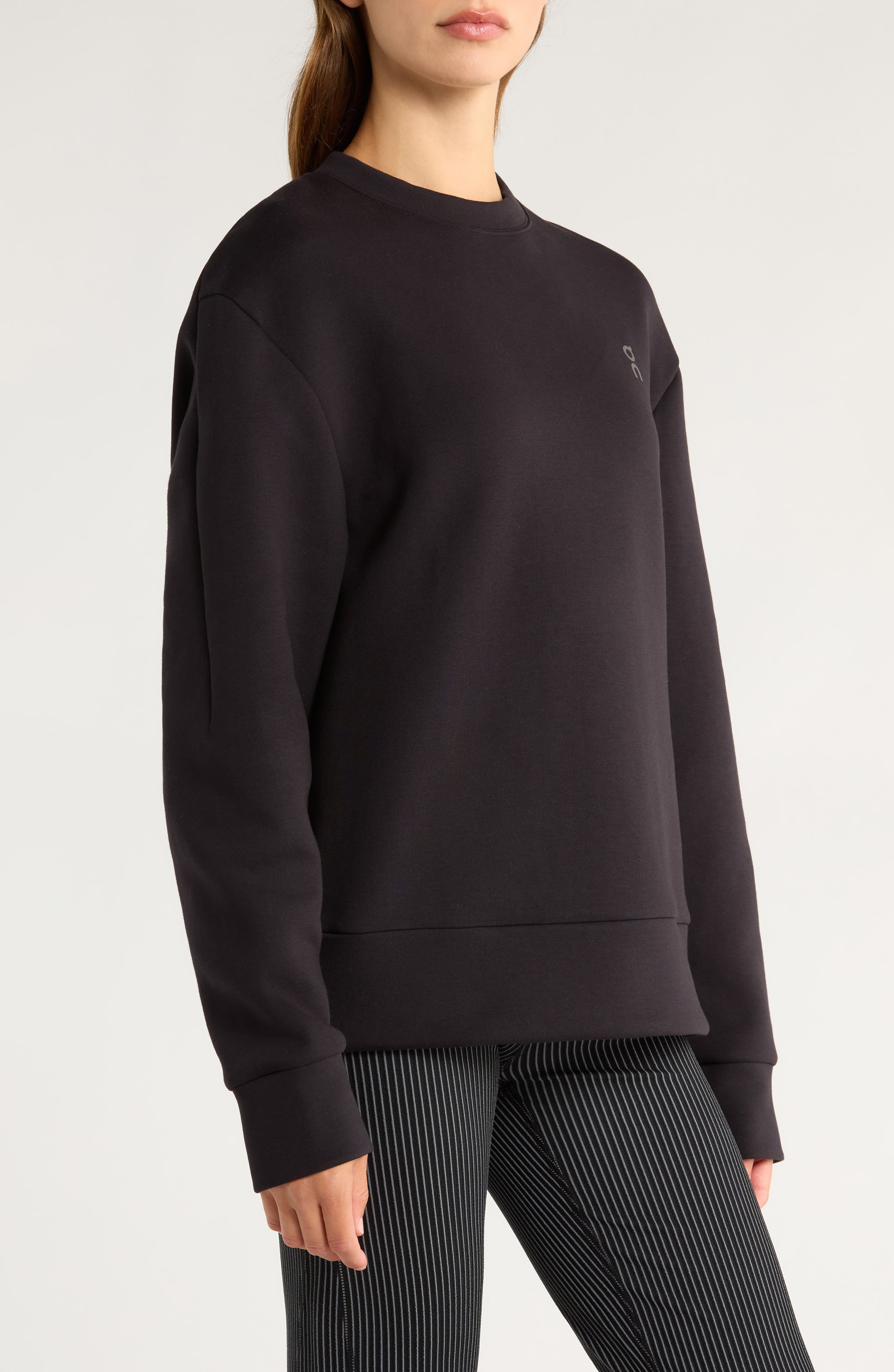 On Focus Tech Crewneck Sweatshirt in Black at Nordstrom - 3
