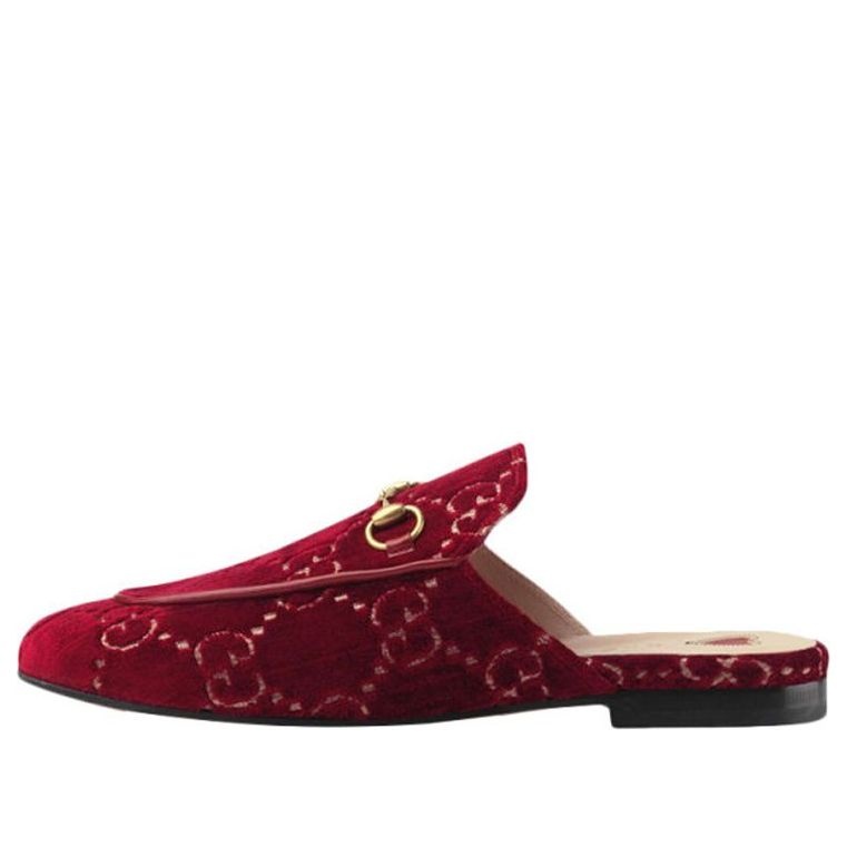 (WMNS) Gucci Princetown GG Velvet Mules 'Red' 475094-9JT20-6496 - 1